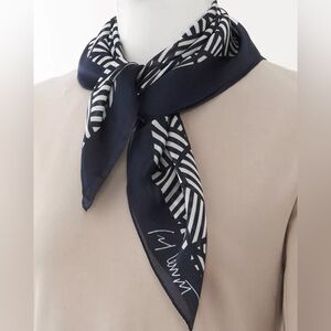 SOL LEWITT for UNIQLO sprz NY Navy blue square 23” scarf NEW